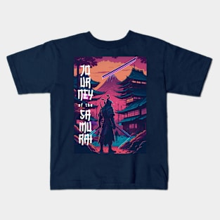 Futuristic Samurai: A Journey Through Time and Tradition Kids T-Shirt